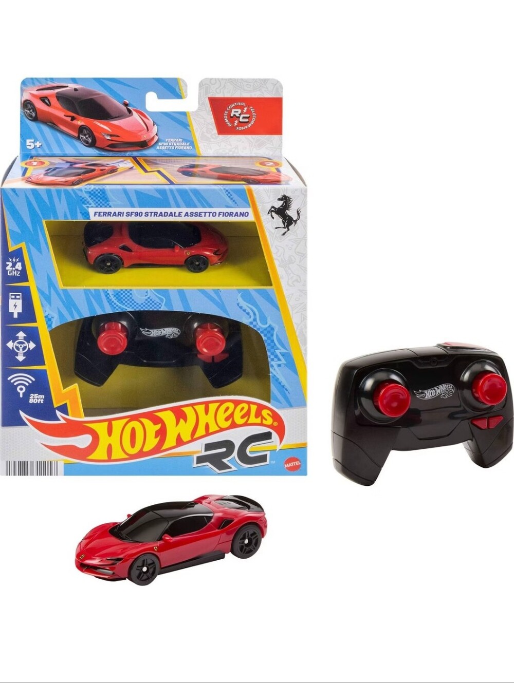 New!Hot Wheels Ferrari SF90 Stradale Assetto Fiorano Battery-powered RC Car Toy